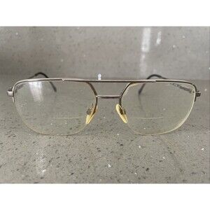 Luxottica Chris Natural Aviator Gunmetal Eyeglasses Frames ONLY 57-18-140 Italy